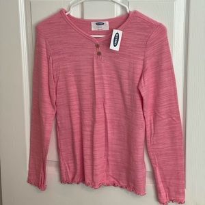 Old Navy NWT Long Sleeve Henley Top girls XL 14-16